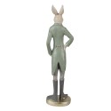 Clayre & Eef Figur Kaninchen 20 cm Beige Grün Polyresin