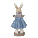 Clayre & Eef Figur Kaninchen 10x8x20 cm Beige Blau Polyresin