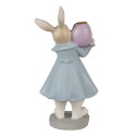 Clayre & Eef Figurine Rabbit 10x8x20 cm Beige Blue Polyresin
