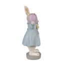 Clayre & Eef Figurine Rabbit 10x8x20 cm Beige Blue Polyresin