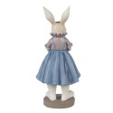 Clayre & Eef Figurine Lapin 12x10x27 cm Beige Bleu Polyrésine
