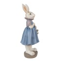 Clayre & Eef Figurine Lapin 12x10x27 cm Beige Bleu Polyrésine