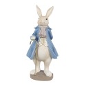Clayre & Eef Figurine Lapin 12x9x26 cm Beige Bleu Polyrésine