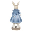 Clayre & Eef Figurine Lapin 12x9x26 cm Beige Bleu Polyrésine