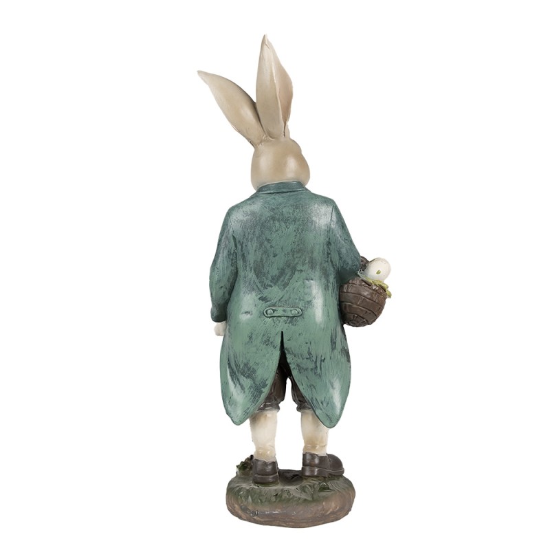 Clayre & Eef Figurine Rabbit 38 cm Brown Green Polyresin