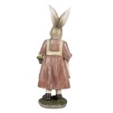 Clayre & Eef Statuetta Coniglio 38 cm Marrone Rosa  Poliresina