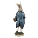 Clayre & Eef Statuetta Coniglio 25 cm Marrone Blu  Poliresina