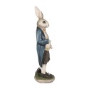 Clayre & Eef Statuetta Coniglio 25 cm Marrone Blu  Poliresina