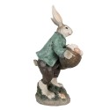 Clayre & Eef Figur Kaninchen 32 cm Braun Grün Polyresin