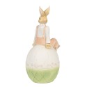 Clayre & Eef Figurine Rabbit 24 cm Brown Green Polyresin