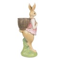 Clayre & Eef Statuetta Coniglio 31 cm Marrone Rosa  Poliresina