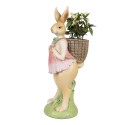 Clayre & Eef Statuetta Coniglio 31 cm Marrone Rosa  Poliresina