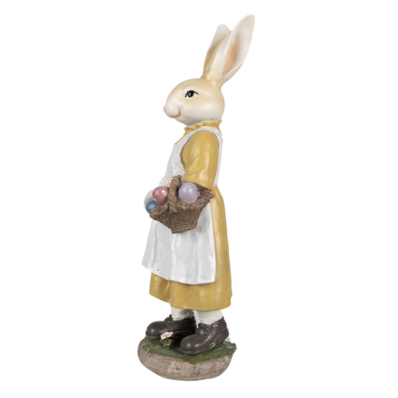 Clayre & Eef Statuetta Coniglio 38 cm Beige Giallo Poliresina