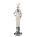 Clayre & Eef Beeld Konijn 40 cm Wit Polyresin