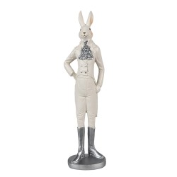 Clayre & Eef Figurine Rabbit 40 cm White Polyresin