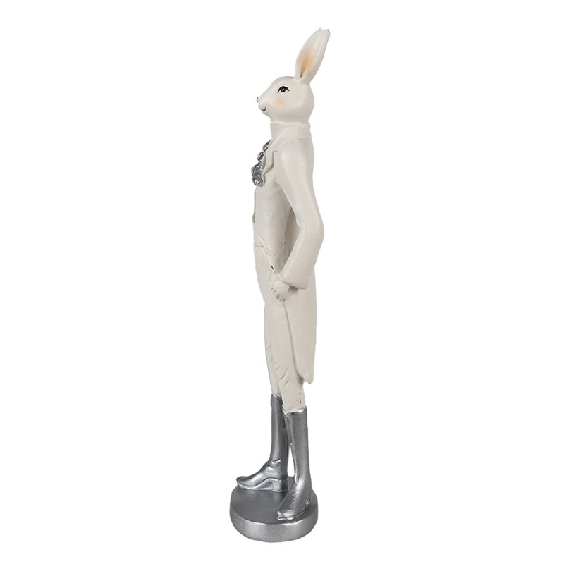 Clayre & Eef Beeld Konijn 40 cm Wit Polyresin