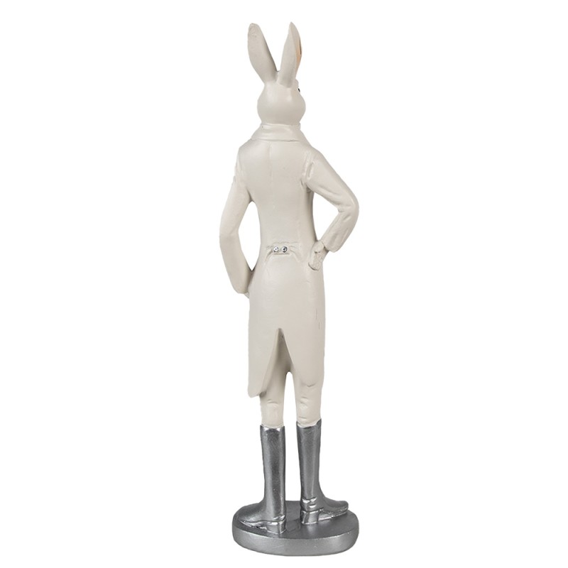 Clayre & Eef Beeld Konijn 40 cm Wit Polyresin