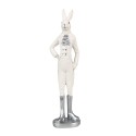 Clayre & Eef Figurine Lapin 28 cm Blanc Polyrésine