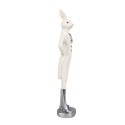 Clayre & Eef Figurine Lapin 28 cm Blanc Polyrésine