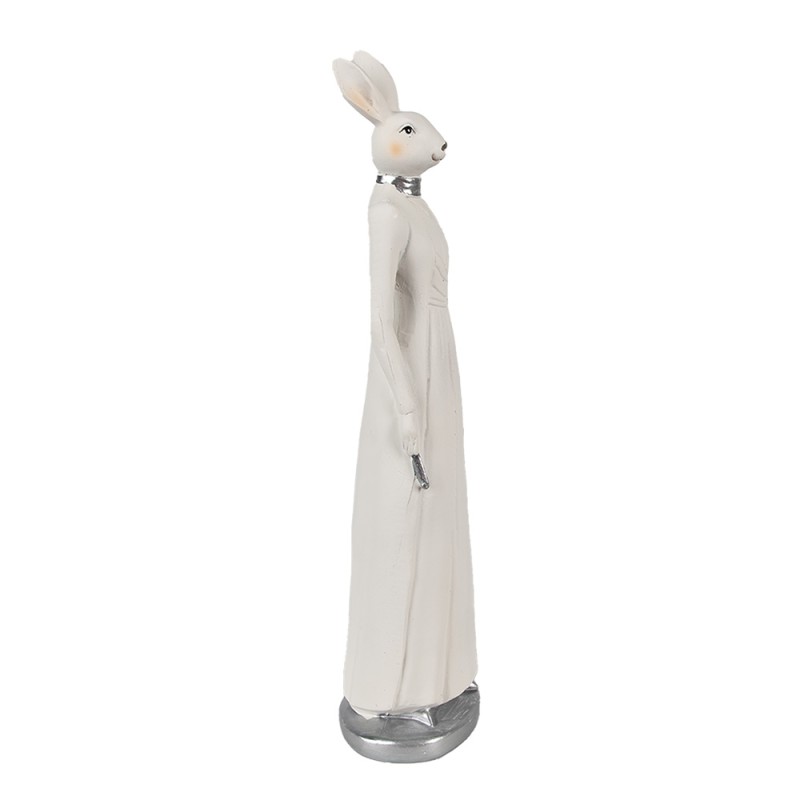 Clayre & Eef Figur Kaninchen 28 cm Weiß Polyresin
