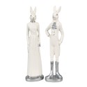 Clayre & Eef Figur Kaninchen 20 cm Weiß Polyresin
