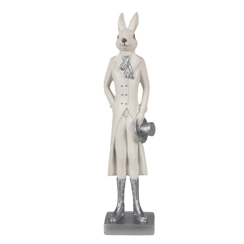 Clayre & Eef Figurine Rabbit 34 cm White Polyresin