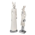 Clayre & Eef Figurine Rabbit 34 cm White Polyresin
