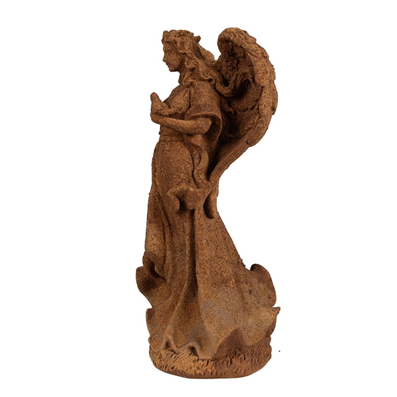 Clayre & Eef Figurine décorative Ange 23 cm Marron Polyrésine