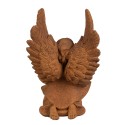 Clayre & Eef Statuetta decorativa Angelo 19 cm Marrone Poliresina