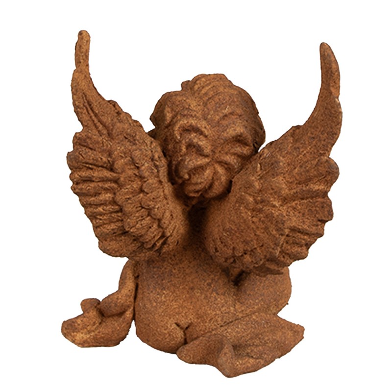 Clayre & Eef Decorative Figurine Angel 12 cm Brown Polyresin