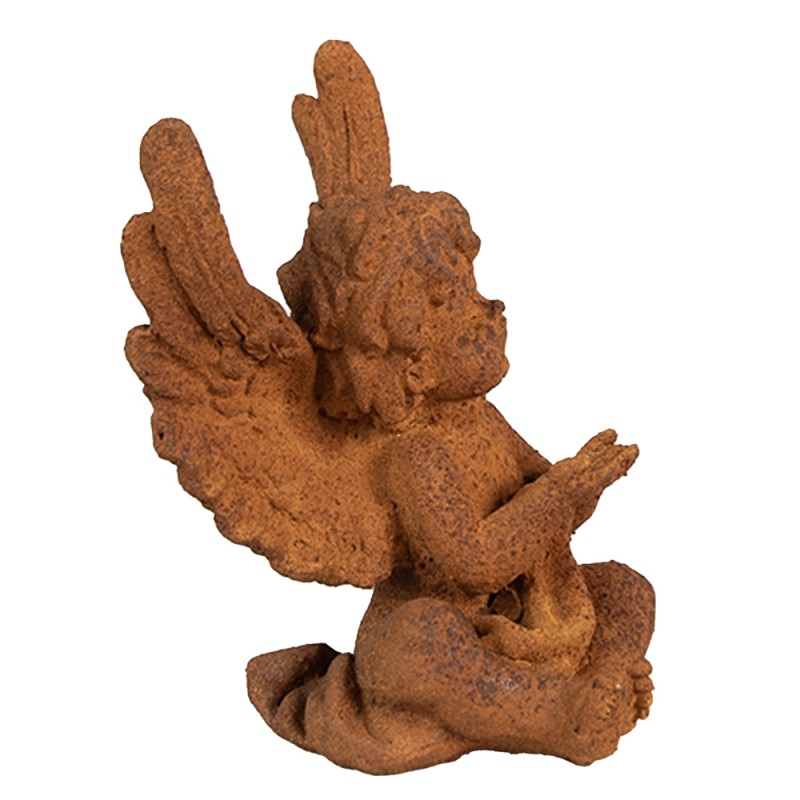 Clayre & Eef Decorative Figurine Angel 12 cm Brown Polyresin