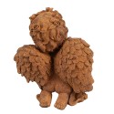 Clayre & Eef Statuetta decorativa Angelo 11 cm Marrone Poliresina
