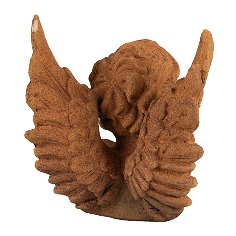 Clayre & Eef Statuetta decorativa Angelo 12 cm Marrone Poliresina