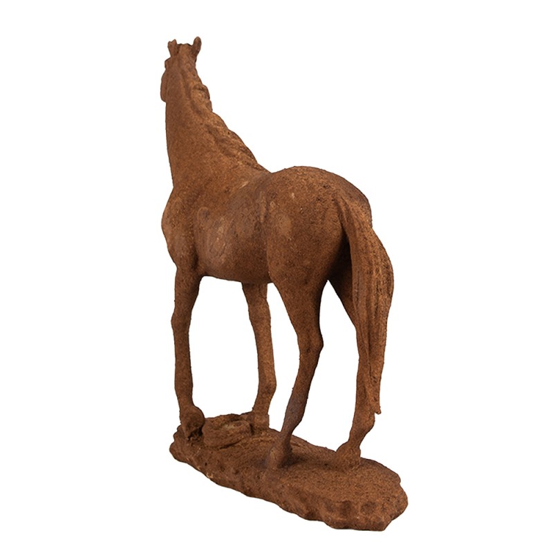 Clayre & Eef Figurine décorative Cheval 21x7x21 cm Marron Polyrésine