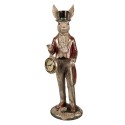 Clayre & Eef Statuetta Coniglio 39 cm Bianco Color oro Poliresina Orologio