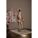 Clayre & Eef Statuetta Coniglio 39 cm Bianco Color oro Poliresina Orologio