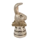 Clayre & Eef Statuetta Coniglio 20 cm Bianco Color oro Poliresina