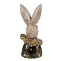 Clayre & Eef Figurine 23 cm Blanc Couleur or Polyrésine