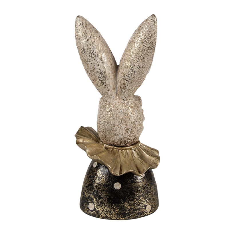 Clayre & Eef Figurine 23 cm Blanc Couleur or Polyrésine