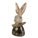 Clayre & Eef Figurine 23 cm Blanc Couleur or Polyrésine