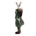 Clayre & Eef Statuetta Coniglio 37 cm Bianco Color oro Poliresina