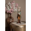 Clayre & Eef Statuetta Coniglio 37 cm Bianco Color oro Poliresina