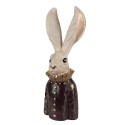 Clayre & Eef Figurine Lapin 42 cm Blanc Couleur or Polyrésine
