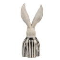 Clayre & Eef Statuetta Coniglio 42 cm Bianco Nero Poliresina