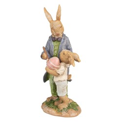 Clayre & Eef Statuetta Coniglio 21 cm Marrone Poliresina