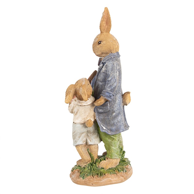 Clayre & Eef Statuetta Coniglio 21 cm Marrone Poliresina