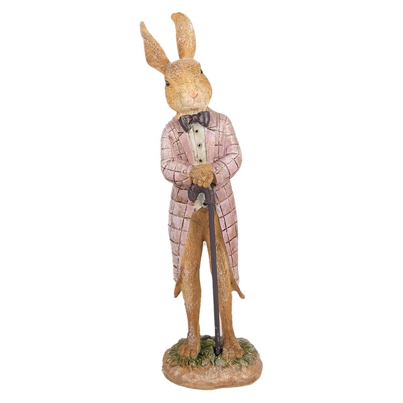 Clayre & Eef Statuetta Coniglio 21 cm Marrone Poliresina