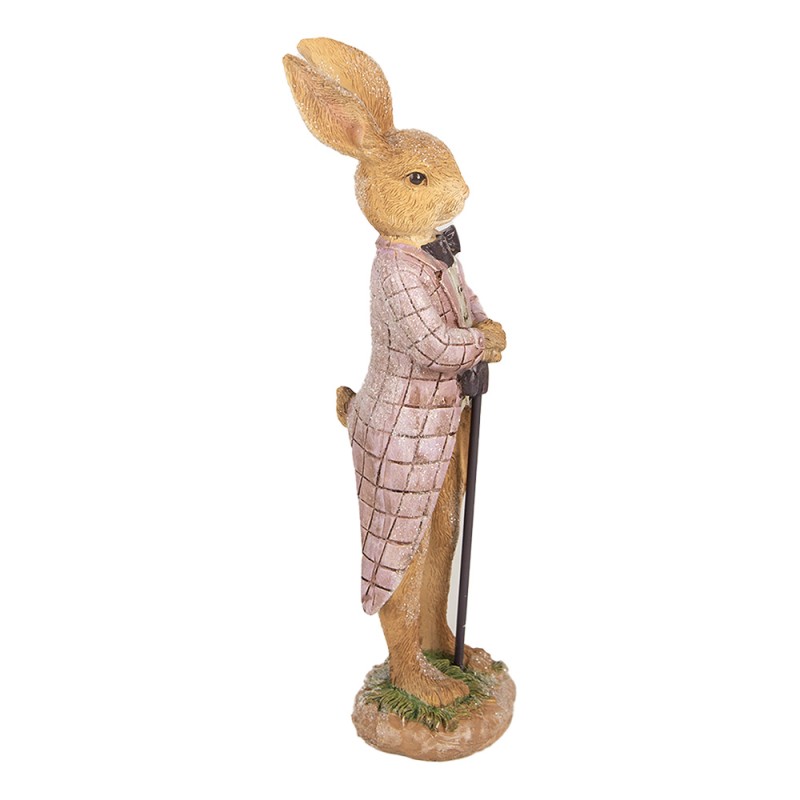 Clayre & Eef Statuetta Coniglio 21 cm Marrone Poliresina