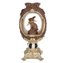 Clayre & Eef Decoratie Beeld Konijn 30 cm Bruin Polyresin