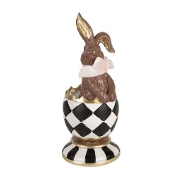 Clayre & Eef Decorative Figurine Rabbit 19 cm Brown Polyresin